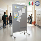 Bacheca su ruote per uffici ed esposizioni, sicura.