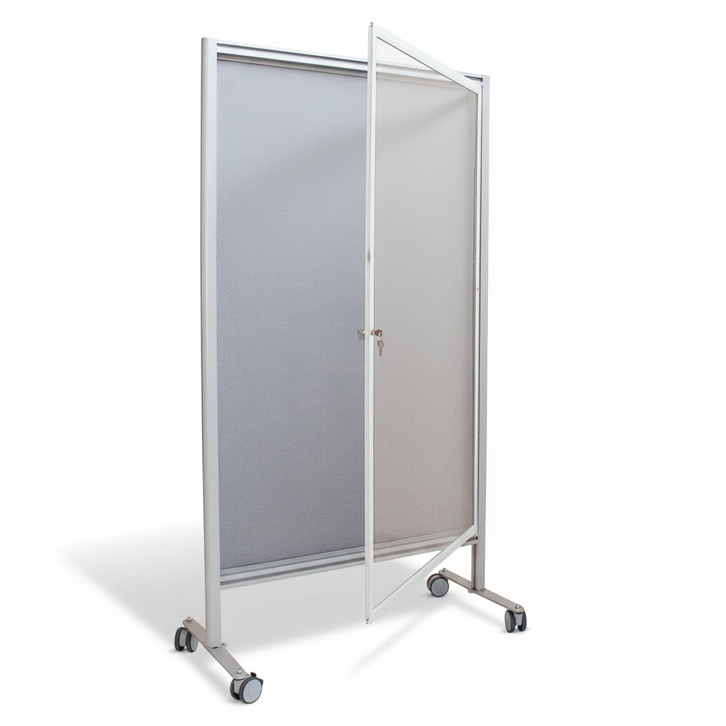 Bacheca autoportante su ruote fondo TESSILE MD-ALBAFE-D2R