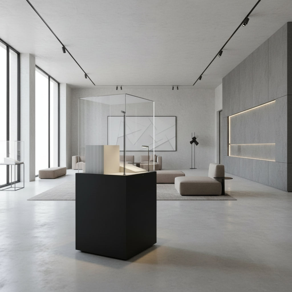 MD-VTT60 Vetrina espositiva ad isola linea THECA