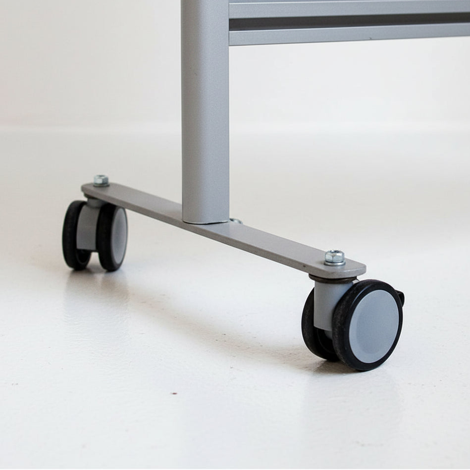 Bacheca autoportante su ruote fondo tessile MD-ALBAFE-D2R