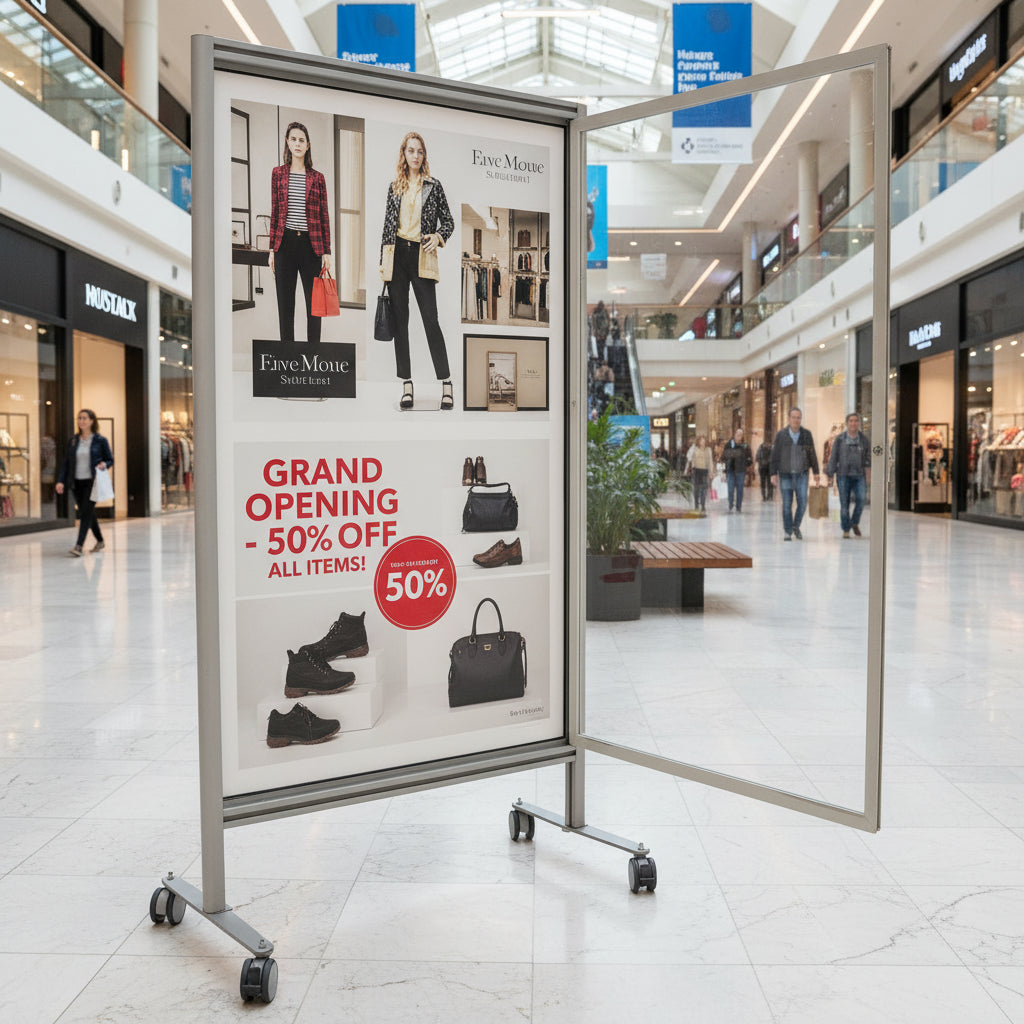 Bacheca autoportante su ruote MD-ALBAM-D2R