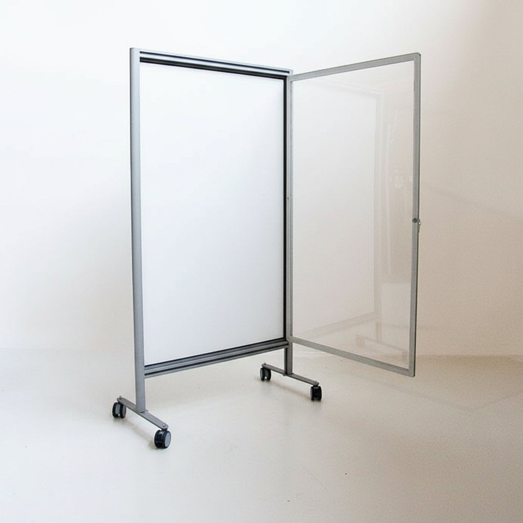 ALA ROLLER Tech — Bacheca Magnetica su Ruote in Alluminio con Serratura
