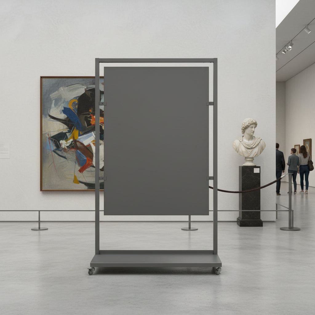 Pannello espositivo su ruote linea SIDEROS MD-PN12R