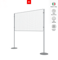 Griglia espositiva autoportante con piantane, ideale per appendere quadri, ganci e pannelli, struttura stabile in metallo.