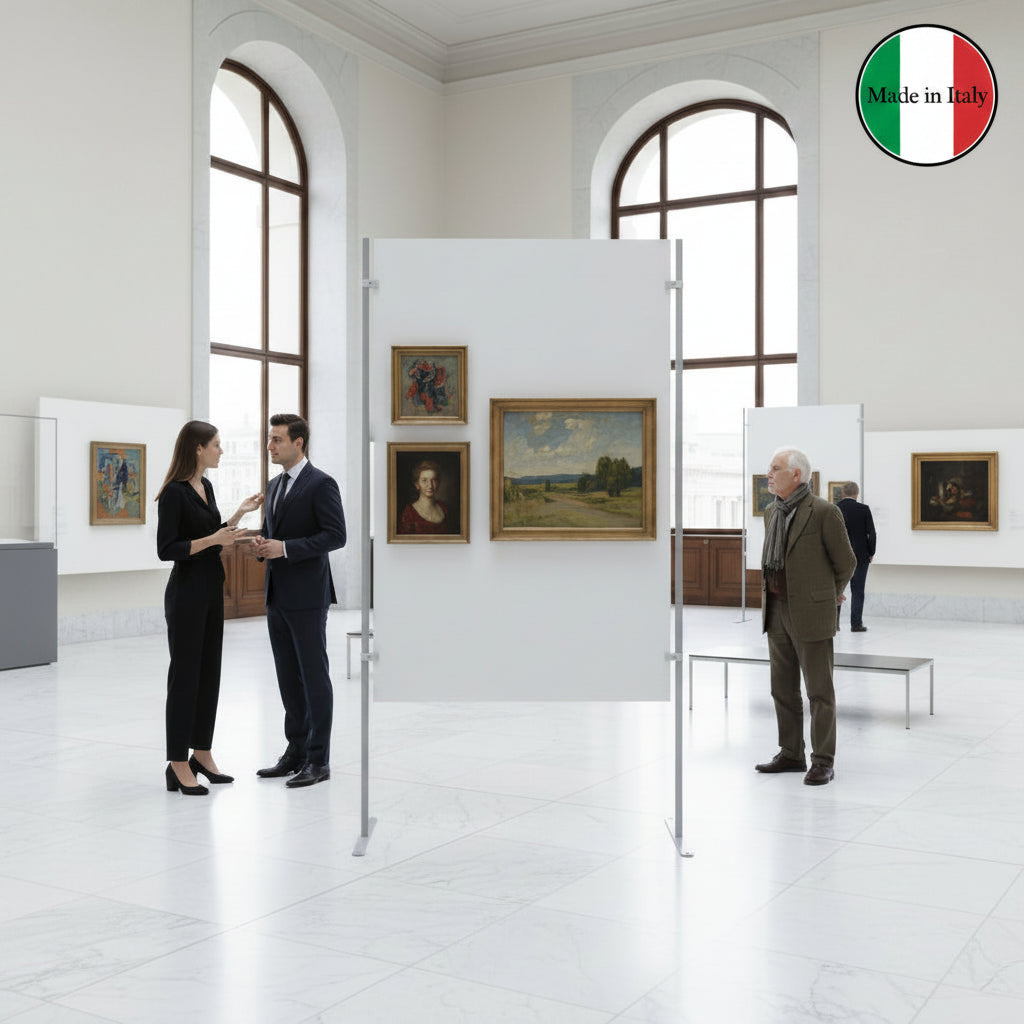 Pannello in alluminio professionale ideale per mostre fotografiche e gallerie d'arte contemporanea.